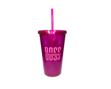 Load image into Gallery viewer, Boss Tumbler Cup With Straw
